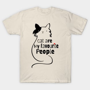 Cat Are My Favourite People T-Shirt